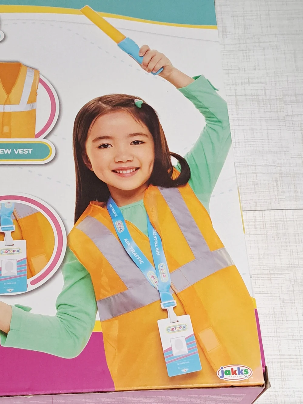 Kidtopia Aviation Kids Air Traffic Crew Play Set - Orange and Blue